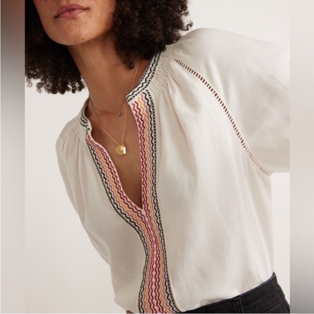MARINE LAYER ARCHIVE BEA PEASANT BLOUSE S
